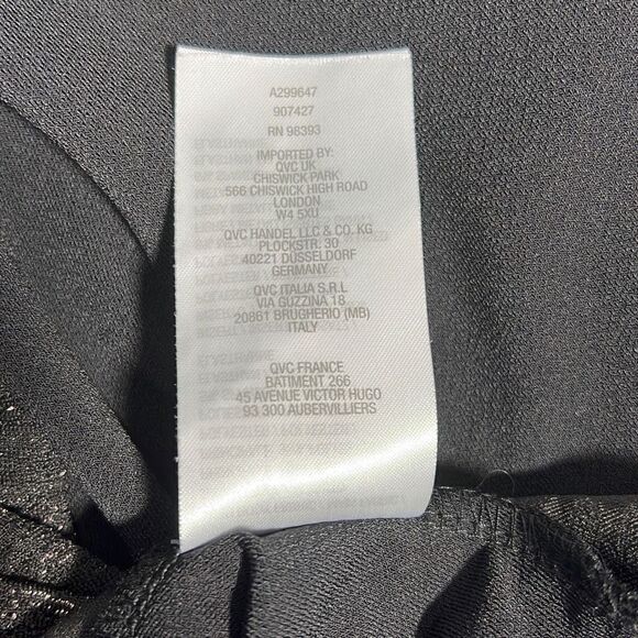 Dennis Basso Caviar Crepe Cardigan W/ Attached Lurex Shell Black Size Medium - Picture 8 of 9